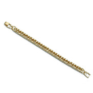 GOLD FLAT CURB CHAIN BRACELET  HNB90464GD (XE16)