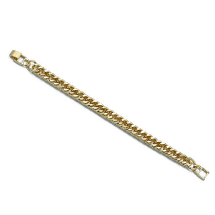 GOLD FLAT CURB CHAIN BRACELET  HNB90464GD (XE16)