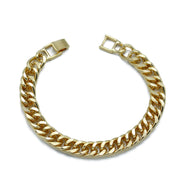 GOLD FLAT CURB CHAIN BRACELET  HNB90464GD (XE16)