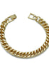 GOLD FLAT CURB CHAIN BRACELET  HNB90464GD (XE16)