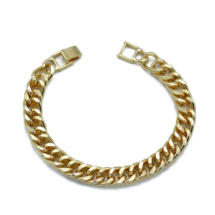 GOLD FLAT CURB CHAIN BRACELET  HNB90464GD (XE16)