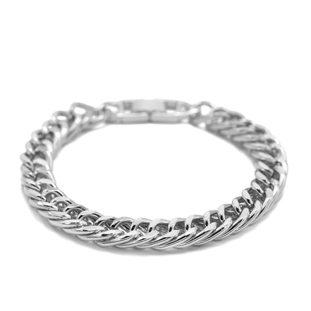 Silver Curb Chain Bracelet 7.5"– Bold Statement Link Jewelry for Men & Women# HNB90464SL (XE16)