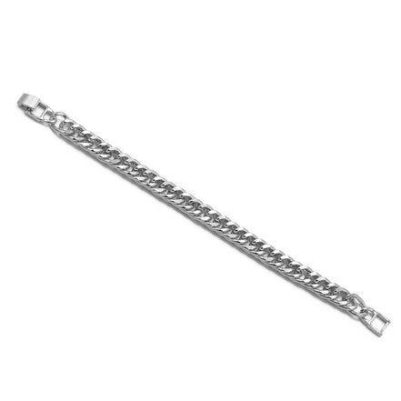 Silver Curb Chain Bracelet 7.5"– Bold Statement Link Jewelry for Men & Women# HNB90464SL (XE16)