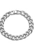 SILVER FLAT CURB CHAIN BRACELET #HNB90466SL (XD17,NA5)