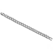 SILVER FLAT CURB CHAIN BRACELET #HNB90466SL (XD17,NA5)