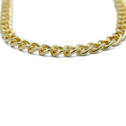 Gold Flat Curb Chain Necklace – Sleek & Stylish Unisex Jewelry 18