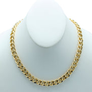 Gold Flat Curb Chain Necklace – Sleek & Stylish Unisex Jewelry 18