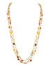 Yellow and Brown Mixed Seed Beaded Necklace Set of 3pcs