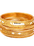 Glittering Shiny Gold Bangles Set of 10pcs
