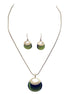 GOLD-OLIVE NECKLACE SET  #WS23839NE85_OLI (SHBA3)