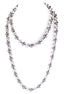 Gray Bead Pearl Long Necklace