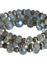glass crystal beaded stretch bracelet