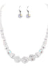 Clear AB Cut Beaded Necklace and Earrings Set