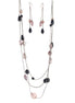 SILVER-PURPLE NECKLACE AND EARRINGS SET  #ADX6407292 (SHBE1/NG16)