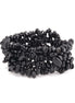 Black Onyx Chips Chunky Stretch  Bracelet