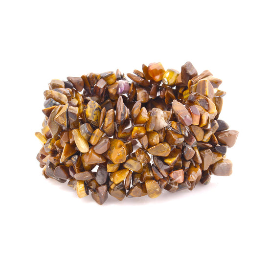 Tiger Eys Chips Chunky Stretch Bracelet