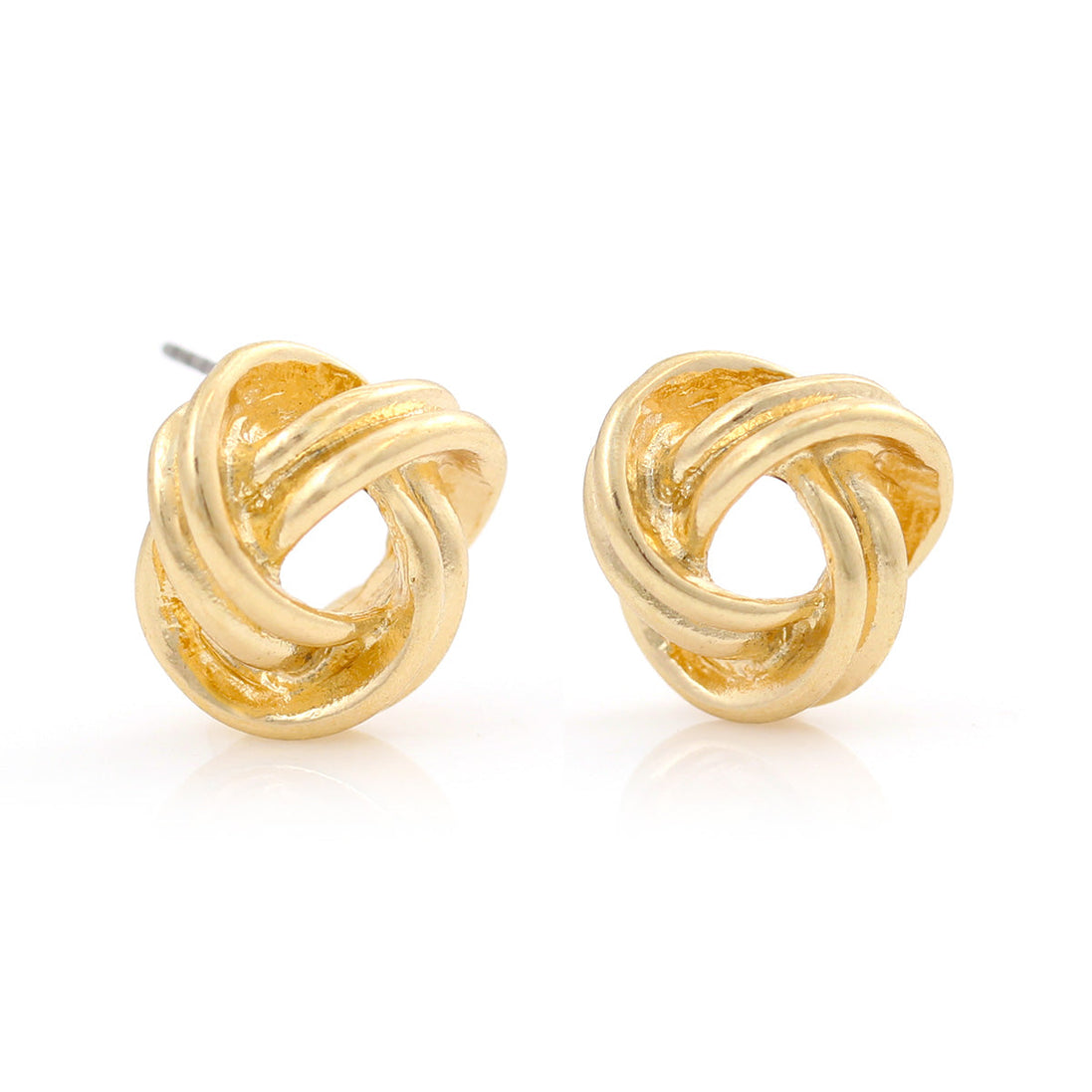 GOLD LOVE KNOT STUD  EARRINGS #ADX6800057 (SHAB5)