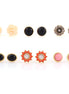 Gold-Tone Metal Set Of Six Mix Stud Earrings