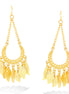 Gold-Tone Metal Leaves Drop Earrings