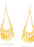 Gold-Tone Metal Leaves Drop Earrings