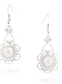 Silver-Tone Metal Pearl Drop Earrings