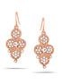 Rose Gold-Tone Metal Crystal Drop Earrings