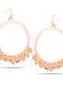 Rose Gold-Tone Metal Crystal Round Drop Earrings