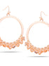 Rose Gold-Tone Metal Crystal Round Drop Earrings