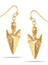 Gold-Tone Metal Triangle Drop Earrings
