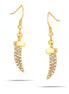 Gold-Tone Metal Crystal Horn Drop Earrings