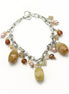 NATURAL BEED SILVER CHAIN BRACELET# FW-FG32177BR62 (SHBD9)