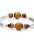 BROWN TIGER EYE CABLE STRETCH BRACELET  #SB15142-1_TIGER (BC13)