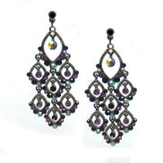HEMATITE AMETHYST TWINKLE CHANDELIER EARRINGS  #HNE0430_HEM-AMY (ME16)