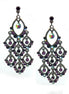 HEMATITE AMETHYST TWINKLE CHANDELIER EARRINGS  #HNE0430_HEM-AMY (ME16)
