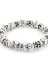 SILVER-TONE METAL CRYSTAL STRETCH BRACELETS  #FW5759-24 (OD1)