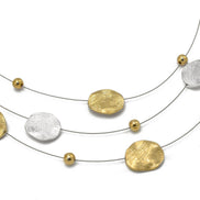 NECKLACES & EARRINGS SET #SCE18256_2T-SIL (NF9)