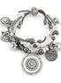 Silver-Tone Charm Stretch Bracelets