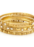 GOLD CRYSTAL SET OF 9 BANGLES  #KB2224445PLUS (RG17/B44)