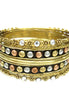 Tritone Metal and Rhinestone Studded Bangles Set of 6 PCS