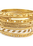 Gold-Tone Ivory Set Of 16 Pcs Crystal Plus Size Indian Bangles