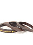 Round Square And Polygon Geometric Shape Wood 3 Pcs Bangle Set