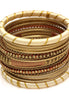 Gold And Ivory 17 Pcs Bangle Set