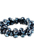 HNB92135 Hematite Glass Crystal Stretch Bracelet 