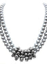 GRAY NECKLACES  #HNN92181_GREY (TC13/R-Rack M)