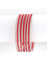 Red and Silver Mixed Bangles Set of 11pcs        