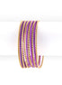 Purple and Gold Mixed Bangles Set of 11pcs        
