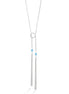 Silver-Tone Turquoise Long Necklace