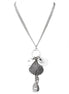Silver Sea Shell with Mother of Pearl Charm Necklace