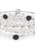 Silver-Tone Black Set Of 8 Pcs Bangles