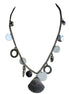 Silver chain necklace with silver sea shells